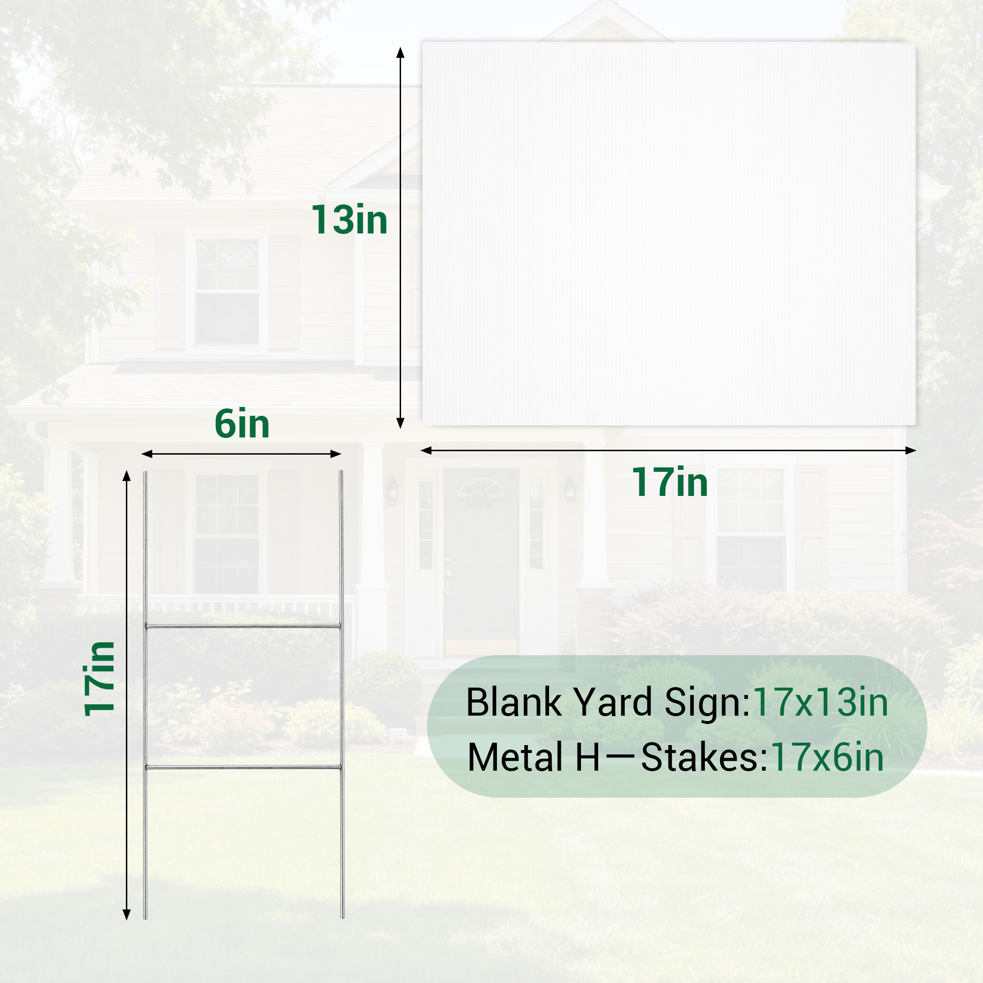 Blank Yard Sign with Single H- - Yard Sign Blank review and price